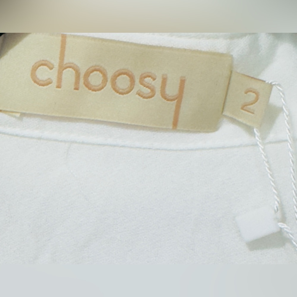 Choosy Chic White Crosby St Mini Shirt Dress with Plunging Neckline  Size 2 NWT - Picture 8 of 11